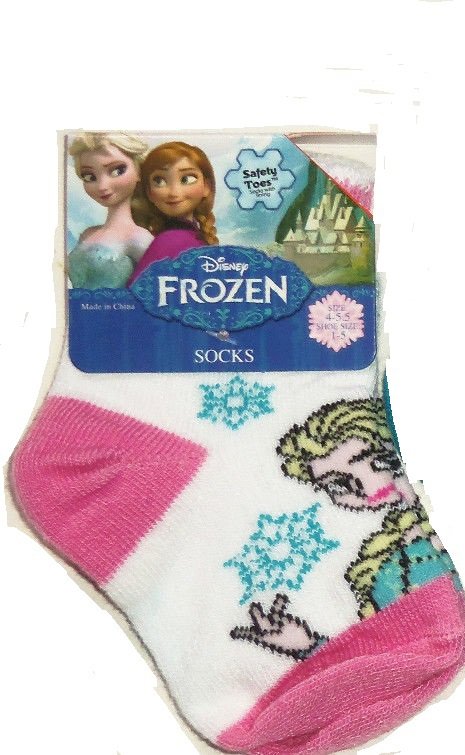 Disney Frozen Elsa White Socks Sock Size 5-6.5