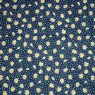 White Daisies Floral BlackNavy Fabric Hair Ties Scrunchie Scrunchies by Sherry