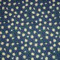 White Daisies Floral BlackNavy Fabric Hair Ties Scrunchie Scrunchies by Sherry