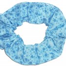 Blue on Blue Print Fabric Hair Ties  Scrunchie Scrunchies by Sherry