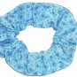 Blue on Blue Print Fabric Hair Ties  Scrunchie Scrunchies by Sherry