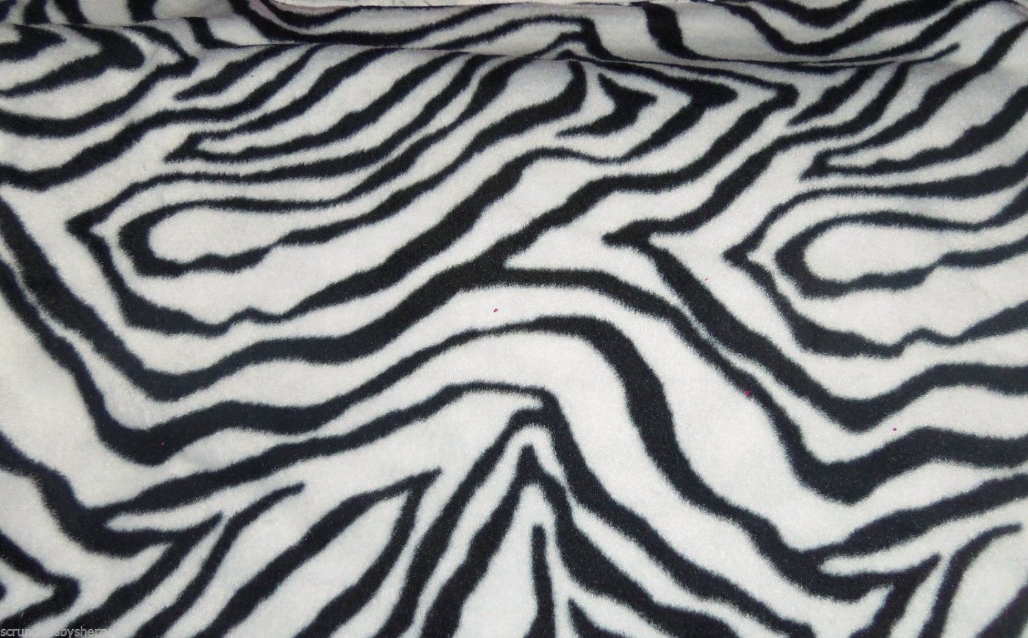Zebra Fleece Blanket Baby Pet Lap Hand Tied Aminal Print White Black
