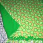 Frogs on Yellow Fleece Blanket Baby Pet Lap Hand Tied 30" x 30"