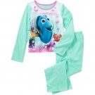 Disney Flannel Sleep Set PJ's Pajamas Finding Dory New Size 6-6X