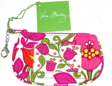 Vera Bradley Clip Zip ID Lilli Bell Pink Orange Green New