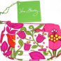 Vera Bradley Clip Zip ID Lilli Bell Pink Orange Green New
