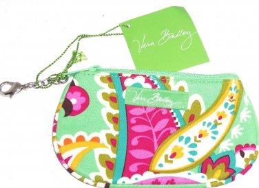 Vera Bradley Clip Zip ID Tutti Frutti Green Pink New