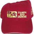 Tampa Bay Downs Hat Horse Racing Maroon Burgundy
