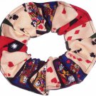 Poker Cards Casino Gambling Fabric Hair Scrunchie Scrunchies by Sherry