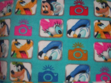 Disney Mickey Minnie Donald Daisy Goofy Pluto Blue Blanket Hand Tied Fleece Baby Pet Lap