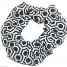 Black White Honeycomb Print Hair Scrunchie Ponytail Holder Scrunchies by Sherry Black White Honeycomb Print Hair Scrunchie Ponytail Holder Scrunchies by Sherry