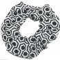 Black White Honeycomb Print Hair Scrunchie Ponytail Holder  Scrunchies by Sherry