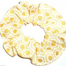Yellow White Honeycomb Print Hair Scrunchie Ponytail Holder Scrunchies by Sherry Yellow White Honeycomb Print Hair Scrunchie Ponytail Holder Scrunchies by Sherry