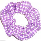 Purple White Houndstooth Print Hair Scrunchie Ponytail Holder Scrunchies by Sherry Purple White Houndstooth Print Hair Scrunchie Ponytail Holder Scrunchies by Sherry