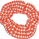 Orange White Houndstooth Print Hair Scrunchie Ponytail Holder  Scrunchies by Sherry