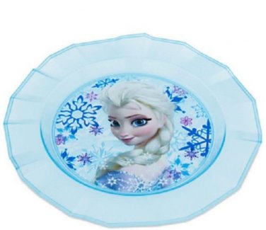 Disney Store Frozen Elsa Dinner Plate Blue Meal Time Magic 2014 New