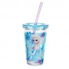 Disney Store Frozen Elsa Tumbler Straw Meal Time Magic 2014 New