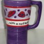Red Hat Society Coffee Mug Cup Travel Ladies Purple Sippy Lid