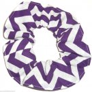 Purple Chervon Print Hair Scrunchie Ponytail Holder Scrunchies by Sherry