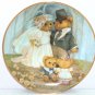Teddy Bear Just Married Collector Plate Franklin Mint COA Museum Patricia Brooks