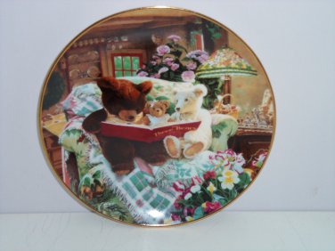 Teddy Bear Story Time Collector Plate Franklin Mint COA Teddy Bear Museum