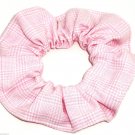 Pink White Plaid Fabric Hair Scrunchie Scrunchies by Sherry Pink White Plaid Fabric Hair Scrunchie Scrunchies by Sherry
