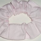 White Pink Striped Fabric Hair Scrunchie Scrunchies by Sherry