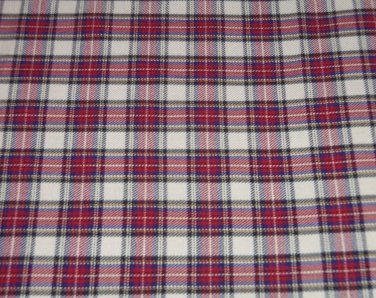 Red White Blue Plaid Fabric Hair Scrunchie Scrunchies by Sherry