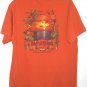 Hard Rock Cafe T-Shirt Nassau Bahamas Tee Palm Tree Sunset Love Serve All Orange