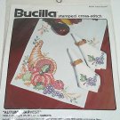 Bucilla Stamped Cross Stitch Kit Autumn Harvest Table Runner 82870 Vintage 1990