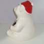 Cookie Jar Coca Cola Coke Polar Bear Santa Hat Ceramic 1998 Cookies Bottle