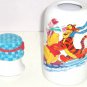 Disney Milk Jug Winne Pooh Tigger Piglet Sledding Winter Jar Lid Candy Bottle