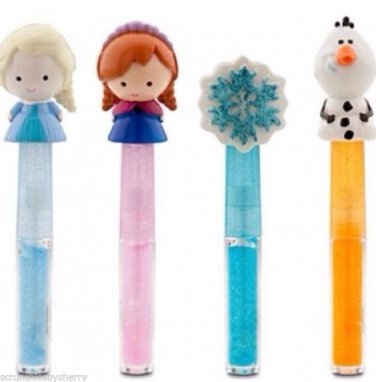 Disney Store Frozen Lip Gloss Elsa Anna Olaf Snowflake New