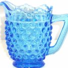 Fenton Blue Hobnail Cream Pitcher Art Glass Colbalt Creamer Vintage Fenton Blue Hobnail Cream Pitcher Art Glass Colbalt Creamer Vintage