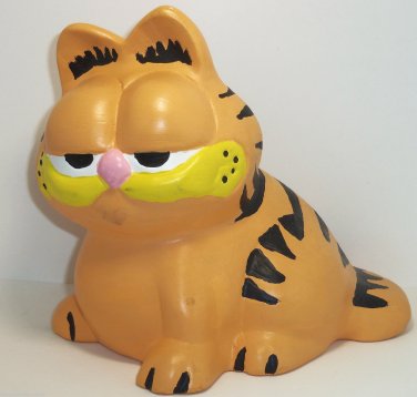 Garfield Figurine Hand Painted Cat Vintage
