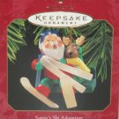 Hallmark Ornament Christmas Santa's Ski Adventire Skiing 1997 Holiday