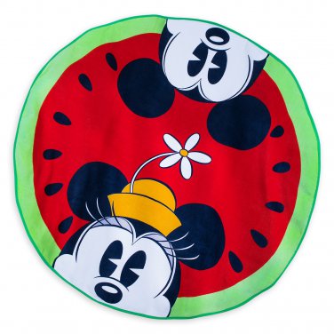 Disney Store Mickey and Minnie Mouse Watermelon Beach Towel Summer Fun 2018