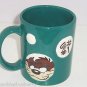 Taz Tazmanian Devil Green Coffee Mug Cup Warner Bros Studio Store Retired 1997
