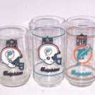 5 Miami Dolphins Collector Drinking Glass Stein Mobil Vintage NFL Football Gift