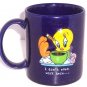 Looney Tunes Tweety Bird Cup Mug  I Don't Work Here Just Come For Free Coffee