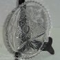 American Briliant Cut Glass Nappy Dish Candy Vintage ABP Star Leaves Libbey