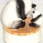 Panda Bears Otagiri Vintage Japan Music Box Play Mates Mom Baby Song Musical