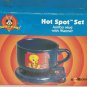 Looney Tunes Tweety Bird Cup Mug with Warmer Hot Spot Set Keeps Beverage Warm