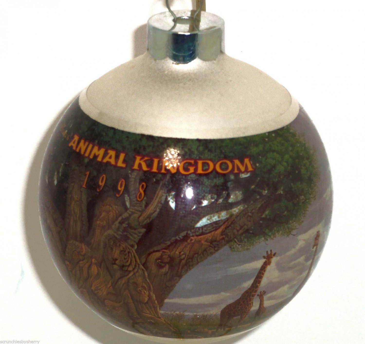 Disney Theme Parks Animal Kingdom Christmas Ornament Glass Ball 1998