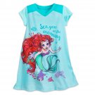 Disney Store Ariel Nightshirt Nightgown Princess Little Mermaid Green 2018 New 7/8