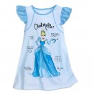 Disney Store Cinderella Nightshirt Girls Blue 2018 New Size 7/8