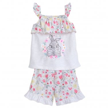 Disney Store Miss Bunny  2 Piece Pajamas Short Sleep Set Size 5/6