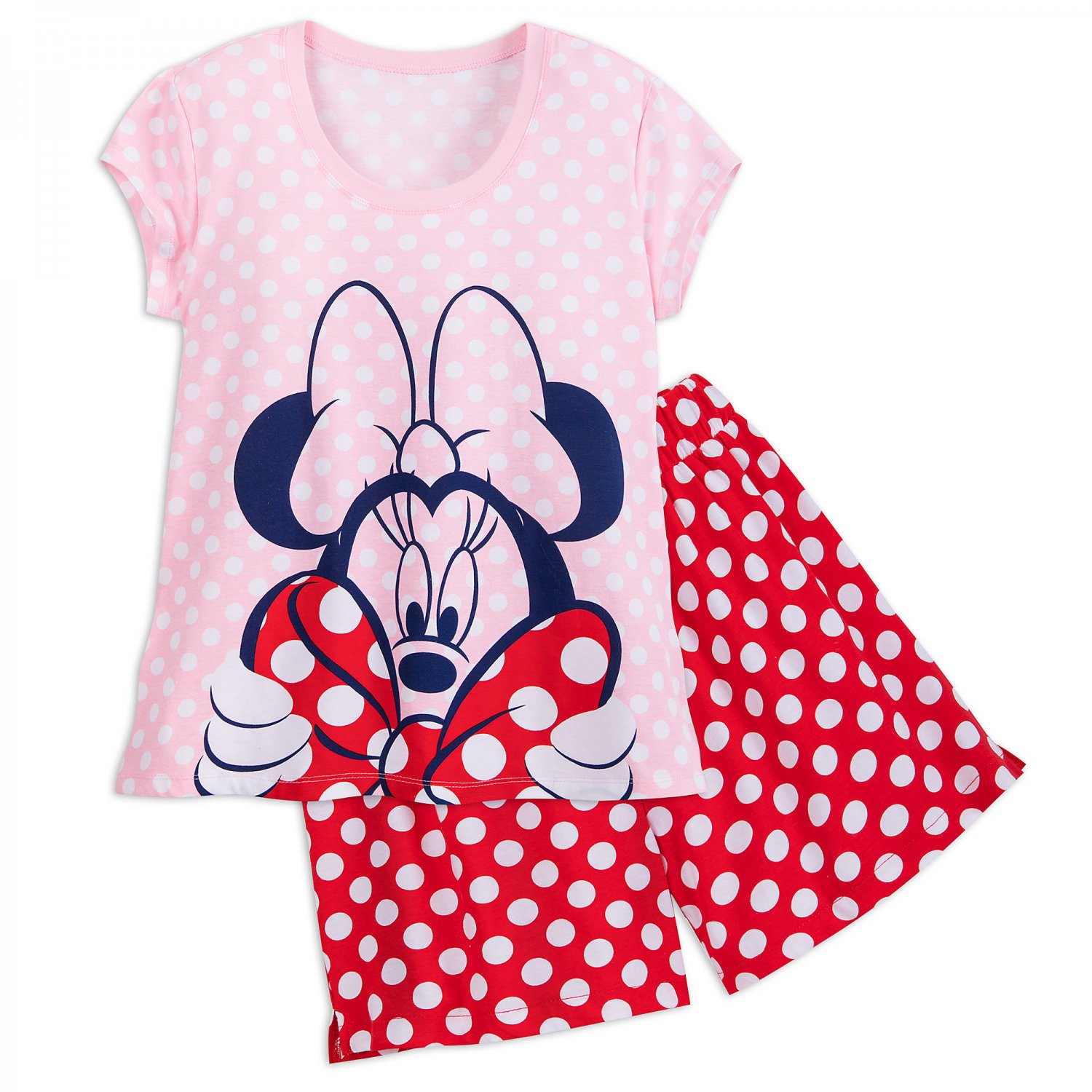 Disney Store Minnie Mouse Ladies 2 Piece Short Pajamas PJ Set 2018 Size ...