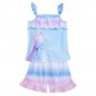 Disney Store Frozen Elsa Anna 2 Piece Pajamas Short Sleep Set Size 5/6 2018