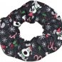 I Woof You Dog Christmas Holiday Black Fabric Hair Scrunchie Ties Scrunchies by Sherry